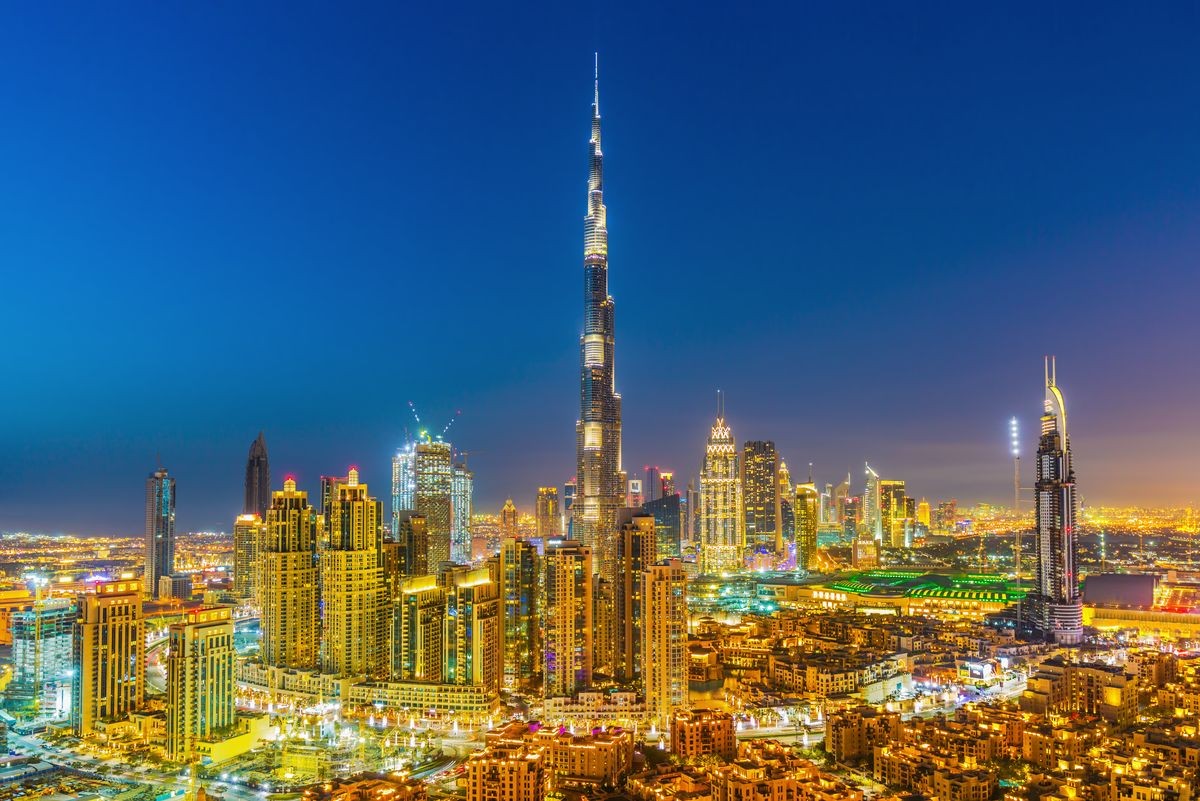 Amazing view on Dubai downtown skyline, Dubai, United Arab Emirates